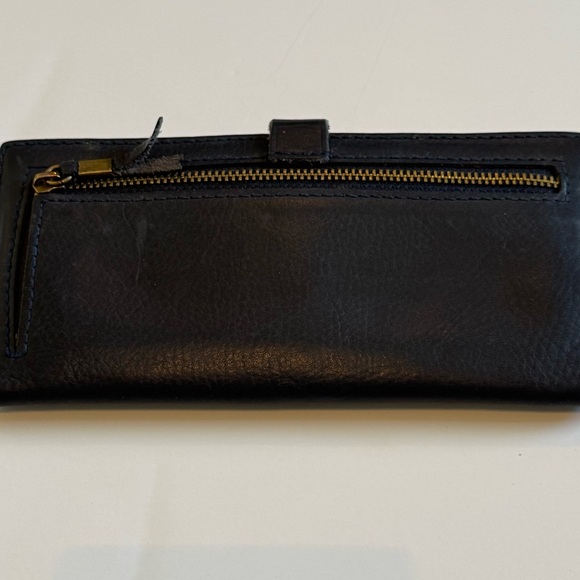 Madewell The Leather Post Wallet dark navy blue - Picture 9 of 11
